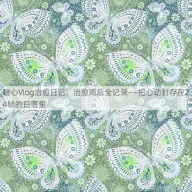 糖心Vlog治愈日记:治愈雨后全记录——把心动封存在24帧的日落里
