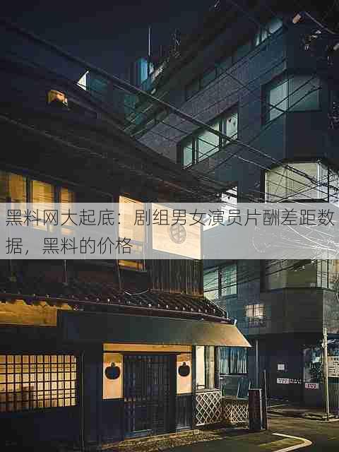 黑料网大起底:剧组男女演员片酬差距数据,黑料的价格