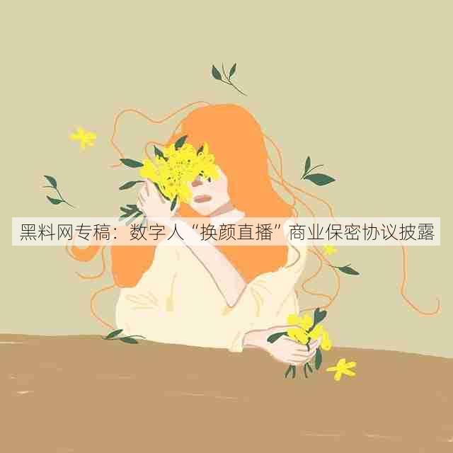 黑料网专稿:数字人“换颜直播”商业保密协议披露