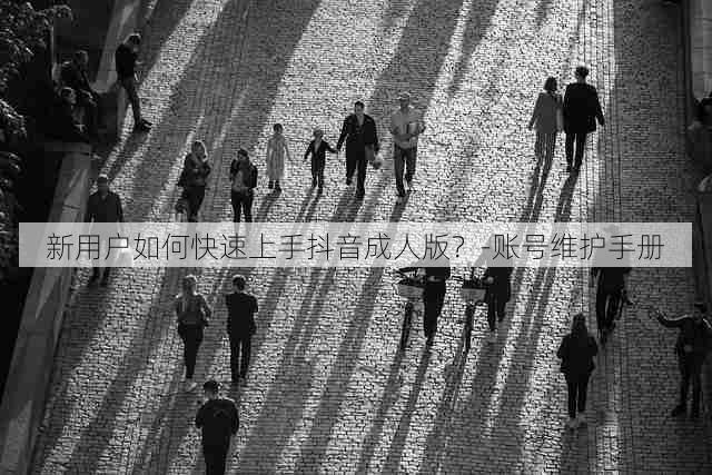新用户如何快速上手抖音成人版?-账号维护手册