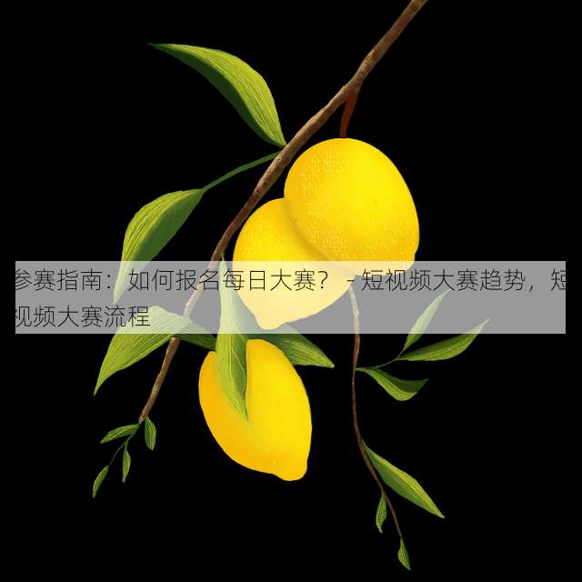 参赛指南:如何报名每日大赛? - 短视频大赛趋势,短视频大赛流程